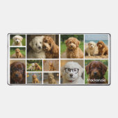 12 foto collage en tekst gepersonaliseerd  bureaumat (Voorkant)