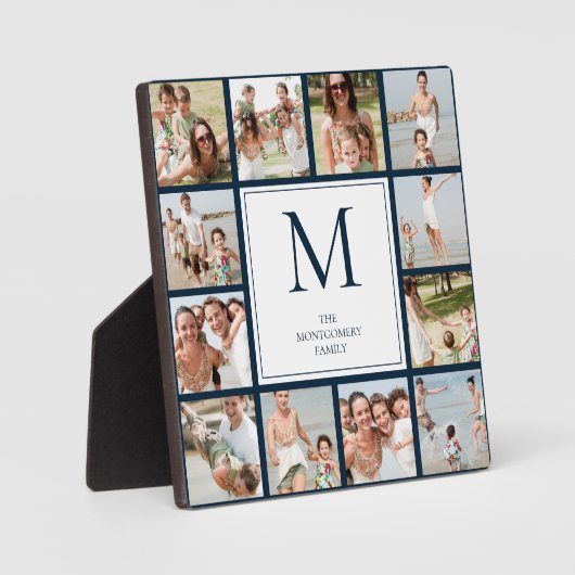 12 Foto Collage Family Afbeeldingen Plaque Fotoplaat (Voorkant)