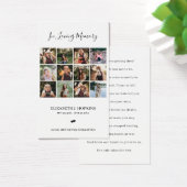 12 Foto Collage Funeral Memorial Prayer Kaarten Visitekaartje (Bureau)