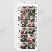 12 Foto Collage Gefeliciteerd Afstuderen Kaart (Voorkant)