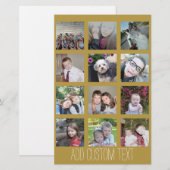 12 Foto collage - gouden achtergrond Vakantiedagen (Voorkant / Achterkant)