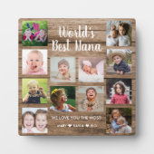 12 Foto Collage Grandchildren World's Best Nana Fotoplaat (Voorkant)