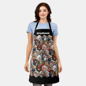 12 Foto Collage honingraat hexagon Random Pattern Schort (Gedragen)