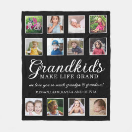 12 Foto collage kleinkinderen maken het leven grof Fleece Deken