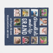 12 Foto collage kleinkinderen maken het leven grof Fleece Deken (Voorkant (Horizontaal))