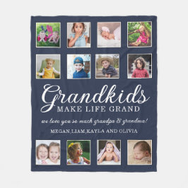 12 Foto Collage kleinkinderen maken het leven groo Fleece Deken