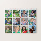 12 foto collage LOVE voor BEST MOM rood manuscript Legpuzzel (Horizontaal)