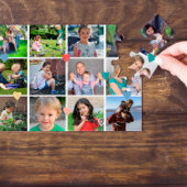 12 foto collage LOVE voor BEST MOM rood manuscript Legpuzzel