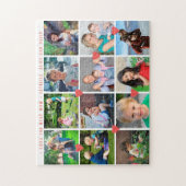 12 foto collage LOVE voor BEST MOM rood manuscript Legpuzzel (Verticaal)