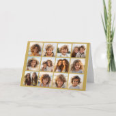 12 Foto-collage met Gold-achtergrond Kaart (Voorkant)