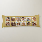 12 Foto-collage met Gold-achtergrond Lichaamskussen (Achterkant)