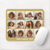 12 Foto-collage met Gold-achtergrond Muismat (Met muis)