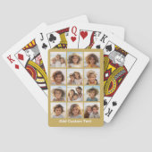 12 Foto-collage met Gold-achtergrond Speelkaarten (Achterkant)