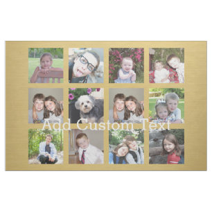 12 Foto-collage met Gold-achtergrond Stof