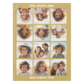 12 Foto-collage met Gold-achtergrond Tafelkleed (Voorkant)
