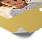 12 Foto-collage met gouden achtergrond en tekst Poster (Hoek)