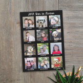 12 Foto collage met jaar in Review 2020 Feestdagenkaart