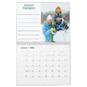 12 Foto collage met maandelijkse notities en foto' Kalender (Jan 2026)