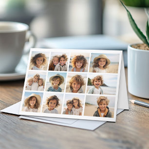 12 foto collage met witte achtergrond kaart