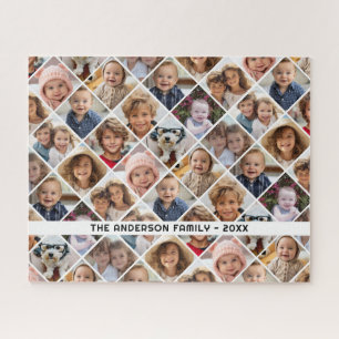 12 Foto Collage Modern Diamant Lay-out Zwart Legpuzzel