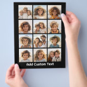 12 Foto Collage - Modern Minimaal Zwart Achtergron Flyer (Hand)