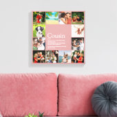 12 Foto Collage Neef Definitie Stof Roze Roze Canvas Afdruk (Insitu (Woonkamer))