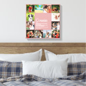 12 Foto Collage Oom/Nicht Definition Stof Roze Roz Canvas Afdruk (Insitu (Slaapkamer))