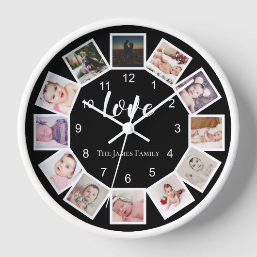 12 Foto Collage Persoonlijk Zwart Wit (Voorkant)