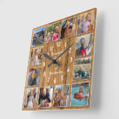 12 Foto Collage Persoonlijke wandklok (Hoek)
