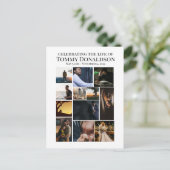 12 Foto Collage Rouwplechtigheid Briefkaart (Staand voorkant)