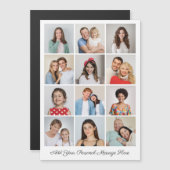 12 Foto Collage Voeg uw Groet toe Magnetische Kaar (Voorkant / Achterkant)