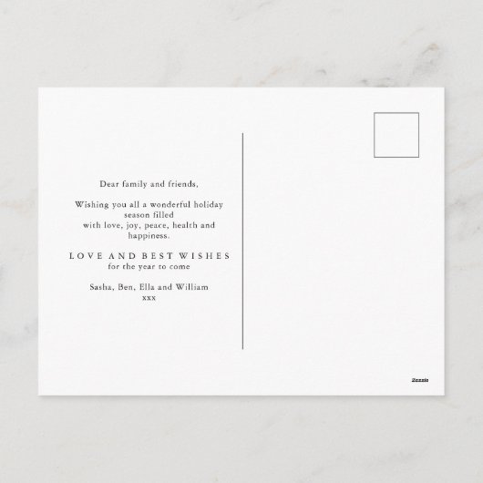 12 Foto collage wat een jaar in Review onderschrif Feestdagenkaart (Achterkant)