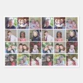 12 Foto collage - wit achtergrondraster Inpakpapier Vel (Voorkant 2)