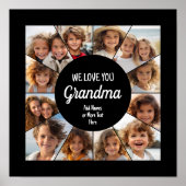 12 Foto Funky Photo Collage - We houden van je oma Poster (Voorkant)