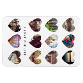 12 Foto Hart Collage Valentijnsdag Liefde Gift Magneet (Horizontaal)