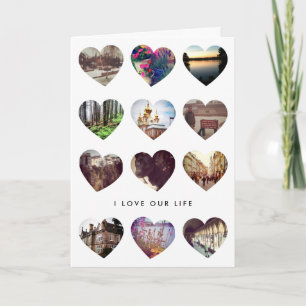 12 Foto Hart Collage Valentijnsdag Liefde Kaart