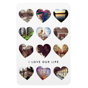 12 Foto Heart Collage Valentijnsdag Love Gift Magneet