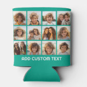 12 Foto Instagram Collage met groene achtergrond Blikjeskoeler (Achterkant)