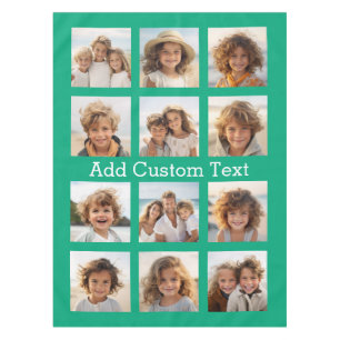 12 Foto Instagram Collage met groene achtergrond Tafelkleed