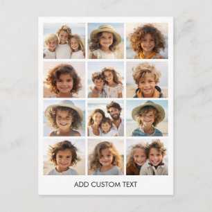 12 Foto Instagram Collage met Witte Achtergrond Briefkaart
