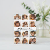 12 Foto Instagram Collage met Witte Achtergrond Briefkaart (Staand voorkant)