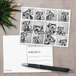 12 Foto Instagram Collage met witte achtergrond Briefkaart<br><div class="desc">Voeg je favoriete afbeeldingen toe aan deze leuke sjabloon. U kunt de foto's van het Instagram of om het even welke foto's voor dit net gebruiken.</div>