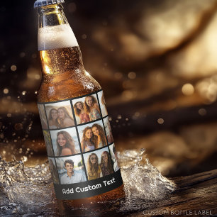 12 Foto Instagram Collage met Zwarte Achtergrond Bier Etiket