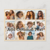 12 Foto Instagram Collage - pastel achtergrond Briefkaart (Voorkant)