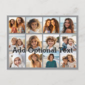 12 Foto Instagram Collage pastel grijze achtergron Briefkaart (Voorkant)