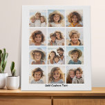 12 Foto Instagram Collage - wit met zwart type Imitatie Canvas Print<br><div class="desc">Een eenvoudig 3x4 net van 12 foto's met een plaats om het even welke tekst op de bodem toe te voegen. Een minimale zoektocht naar een geweldige fotocollage. Voeg je favoriete afbeeldingen toe aan deze leuke sjabloon. U kunt de foto's van het Instagram of om het even welke foto's voor...</div>