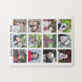 12 Foto Instagram Collage - wit met zwart type Legpuzzel (Horizontaal)