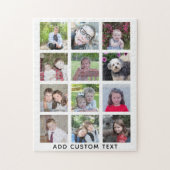 12 Foto Instagram Collage - wit met zwart type Legpuzzel (Verticaal)