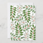 12 Foto-kerst met botanische achtergrond Feestdagenkaart (Achterkant)