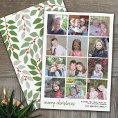 12 Foto-kerst met botanische achtergrond Feestdagenkaart